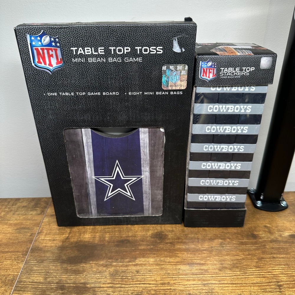 NFL Dallas Cowboys Tabletop Game Set Table Top Toss & Stackers Wild Sports NEW